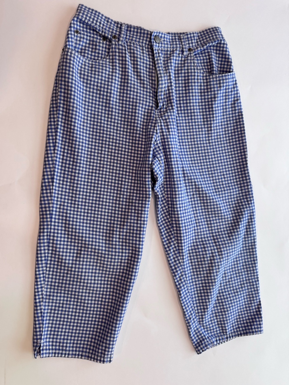 Vintage gingham capris